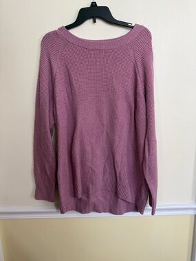 Old Navy Women’s Size XL So Soft Mauve Knit Sweater - Casual Waffle Pullover